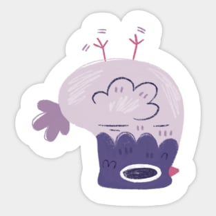 Upside Down Pigeon Sticker